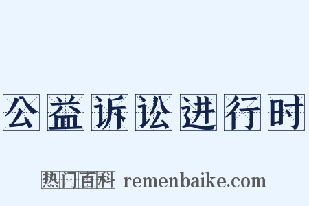 公益诉讼进行时是什么意思的图片